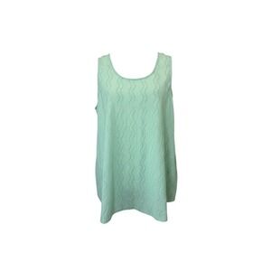 Andrée by Unit Women's M Mint Green Textured Sleeveless Tunic Top NWOT